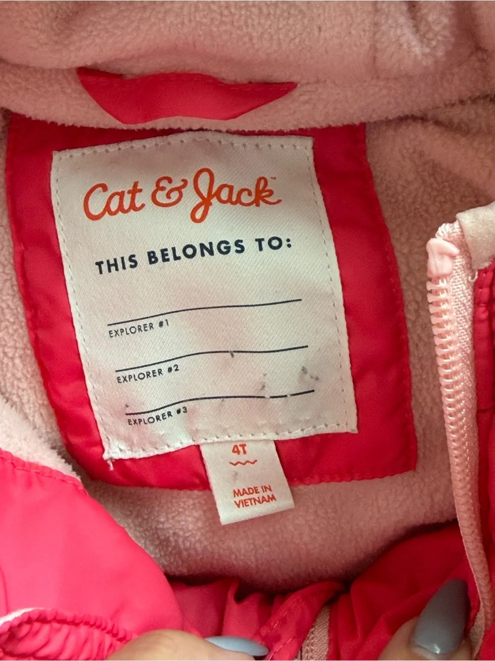 Cat & Jack Quilted Hooded Puffer Jacket in Bright Pink